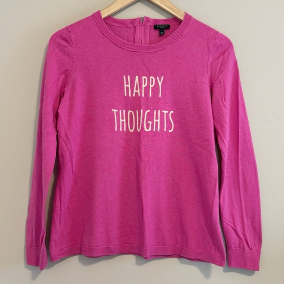 Talbots Happy Thoughts Pink Sweater SP Small Petite PS - Picture 2 of 12